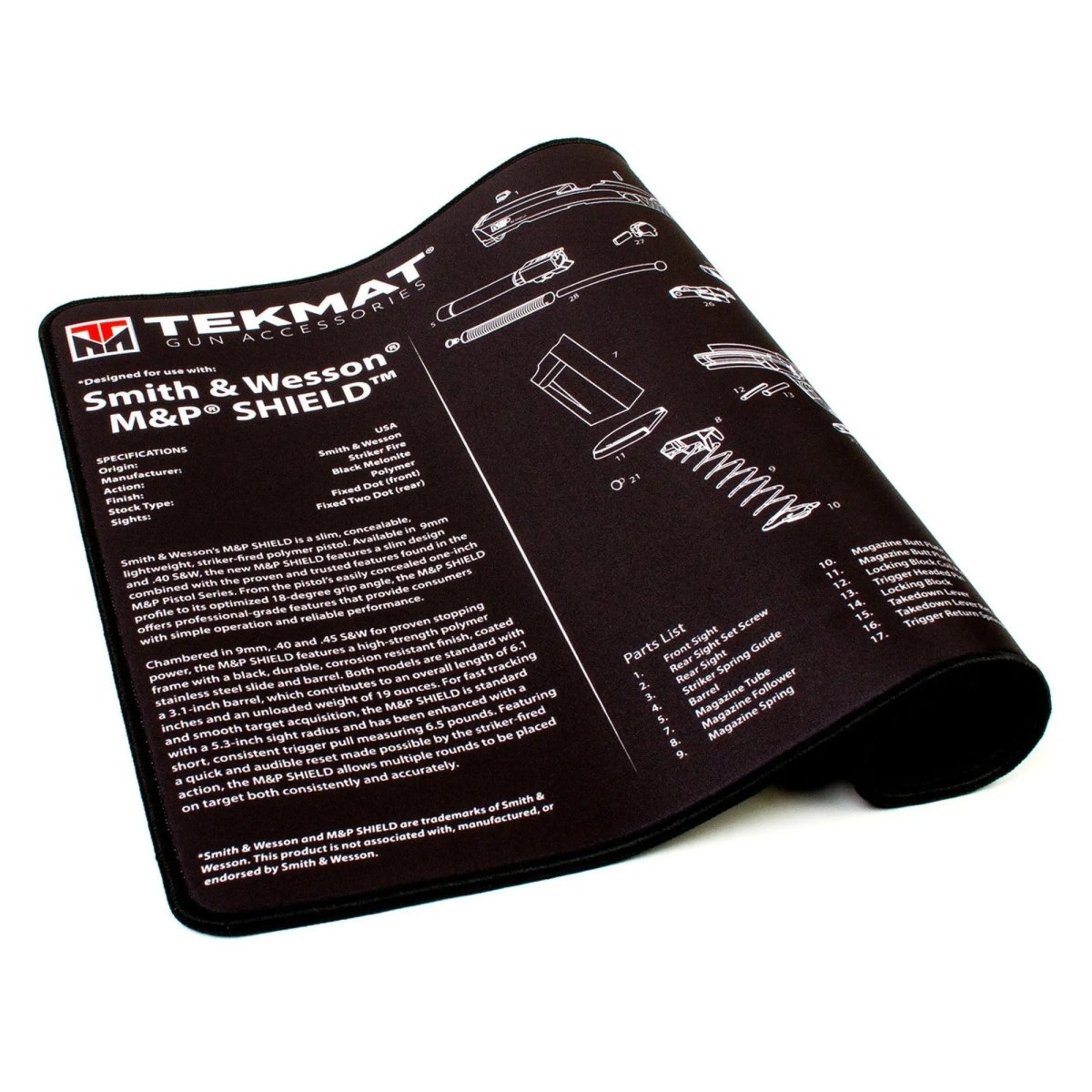 TekMat Ultra Premium Gun Cleaning Mat - 20" X 15" - Smith & Wesson M&P Shield TekMat