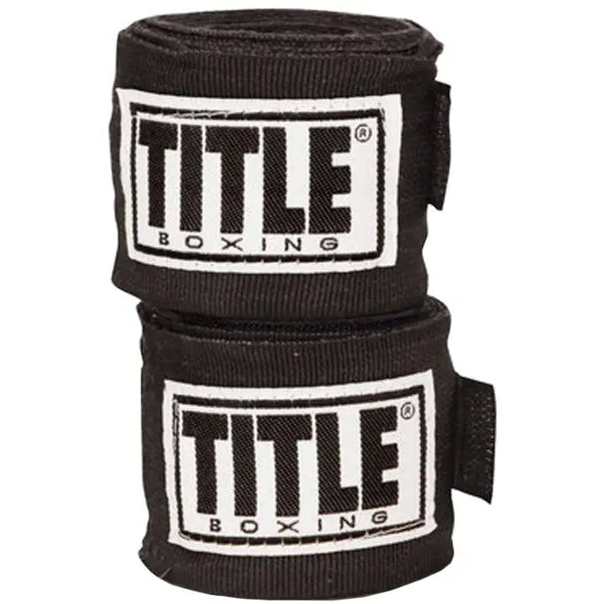 Title Boxing 180 semi elastic mexican handwraps - Black Title Boxing
