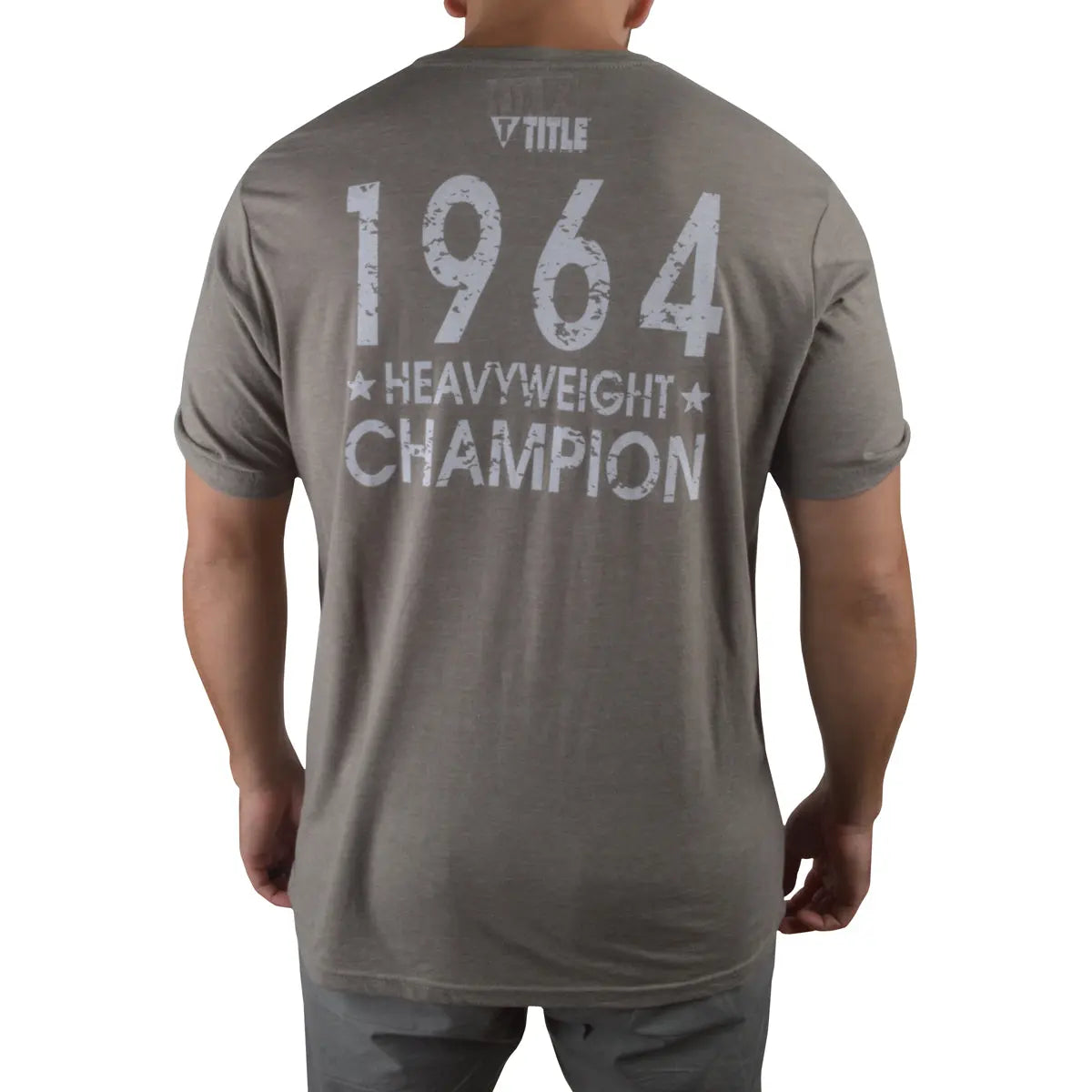 Title Boxing Cassius Clay '64 Champ Premium Fitted Legacy T-Shirt - Ash Gray Title Boxing