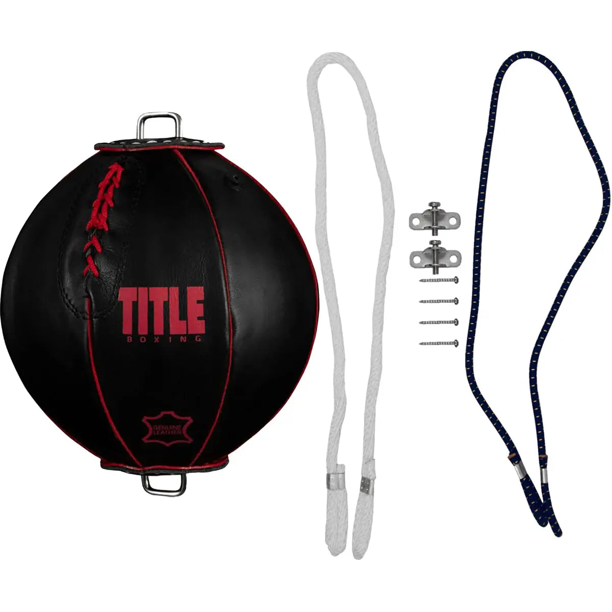 Title Boxing Retro Style Leather Double End Bag with Cables Title Boxing