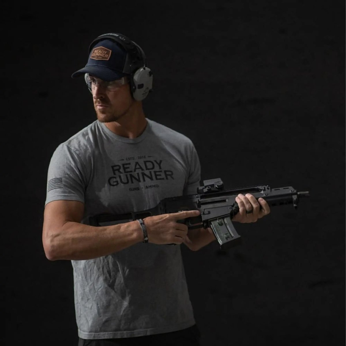 Walker's - Razor Bluetooth Digital X-TRM Muff with Cooling Pads & Moisture Wicking Headband - Grey Walker's