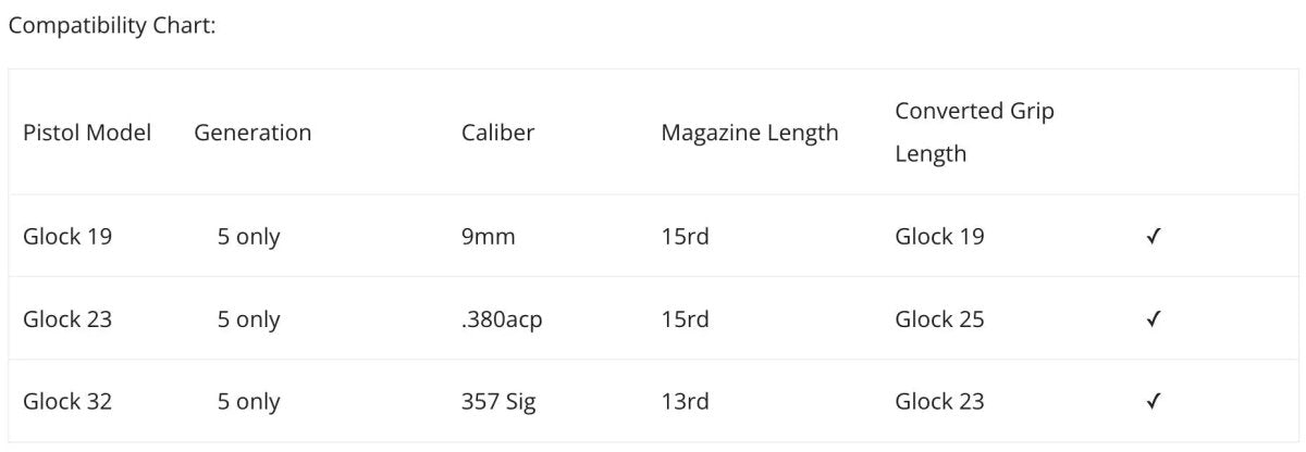 XTech Tactical Mag-Adapt 19-17 G5 Magazine Sleeve Adapter for Gen5 Glock 19 XTech Tactical