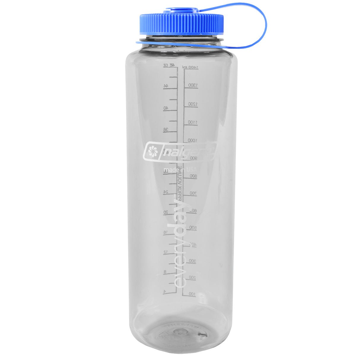 Nalgene Sustain 48 oz. Silo Tritan Wide Mouth Water Bottle - Gray/Blue - Forza Sports