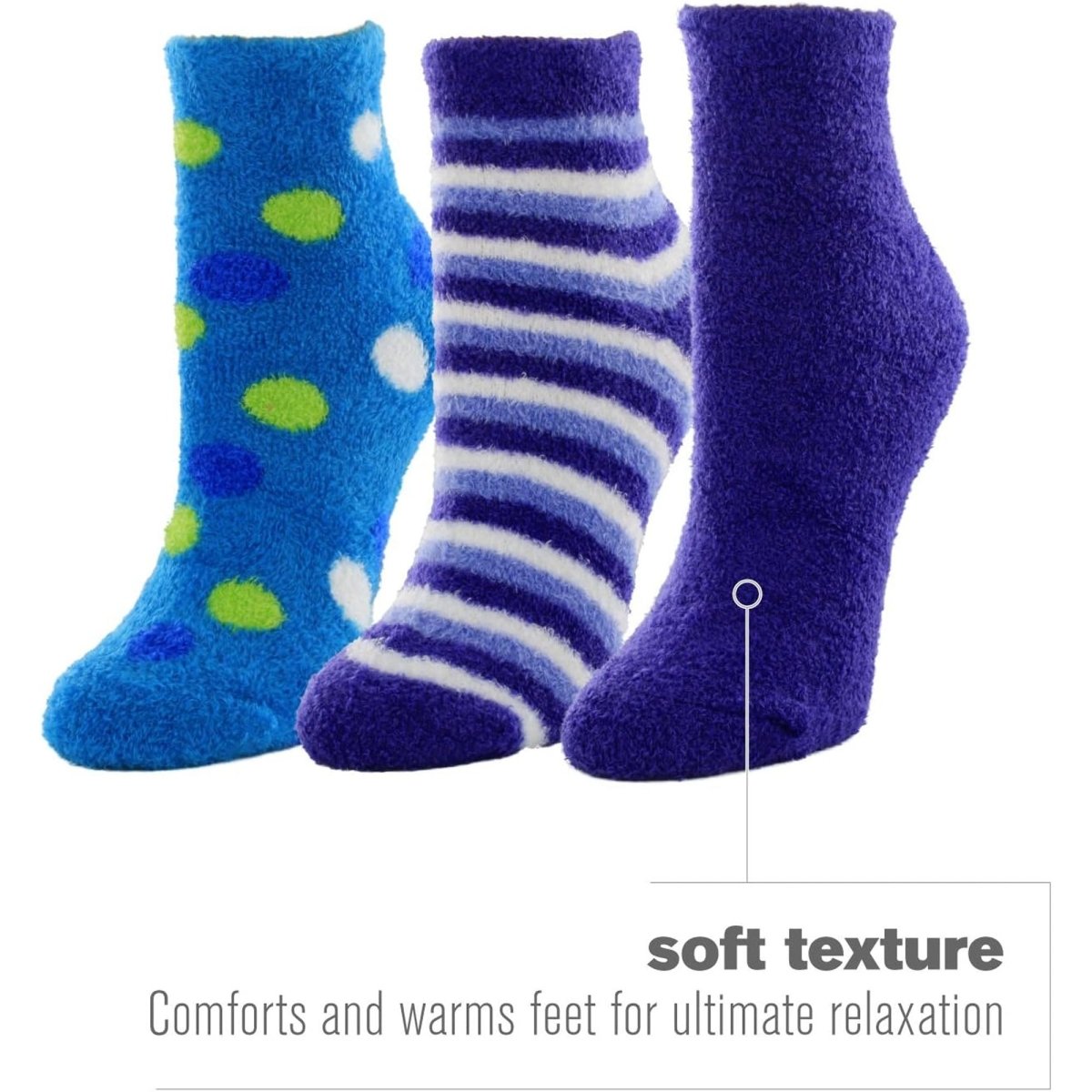 Airplus Aloe and Vitamin E Infused Moisturizing Socks, Women's 5 - 11, 1 Pair, Colors May Vary - Forza Sports