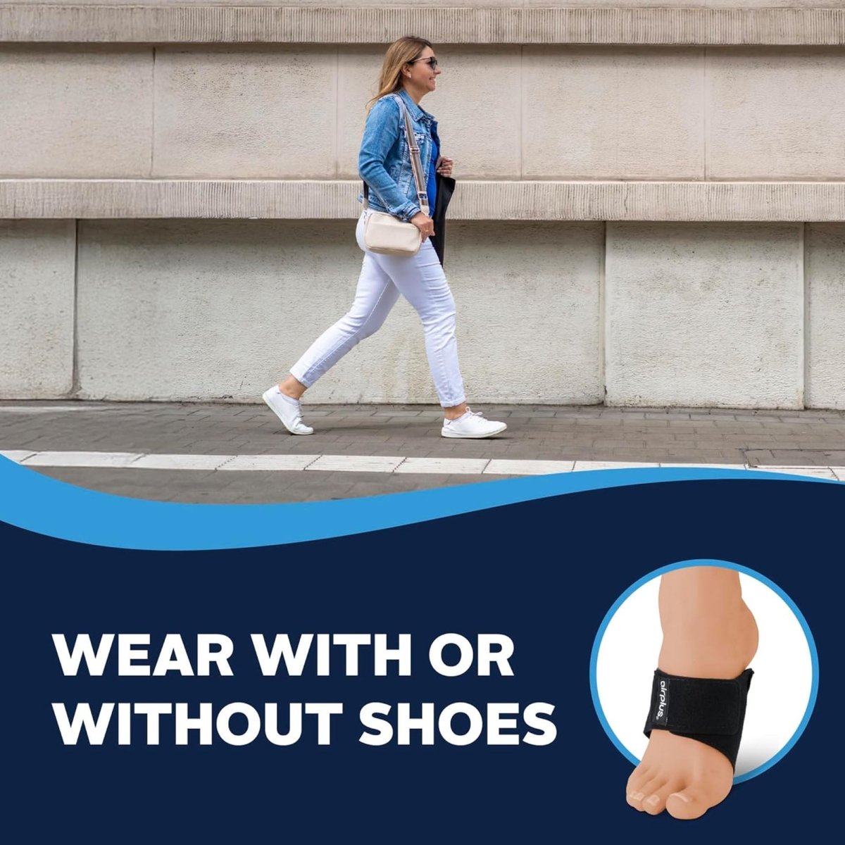 Airplus Arch Support Wrap, One Size Fits Most, Black, 1 Pair - Forza Sports