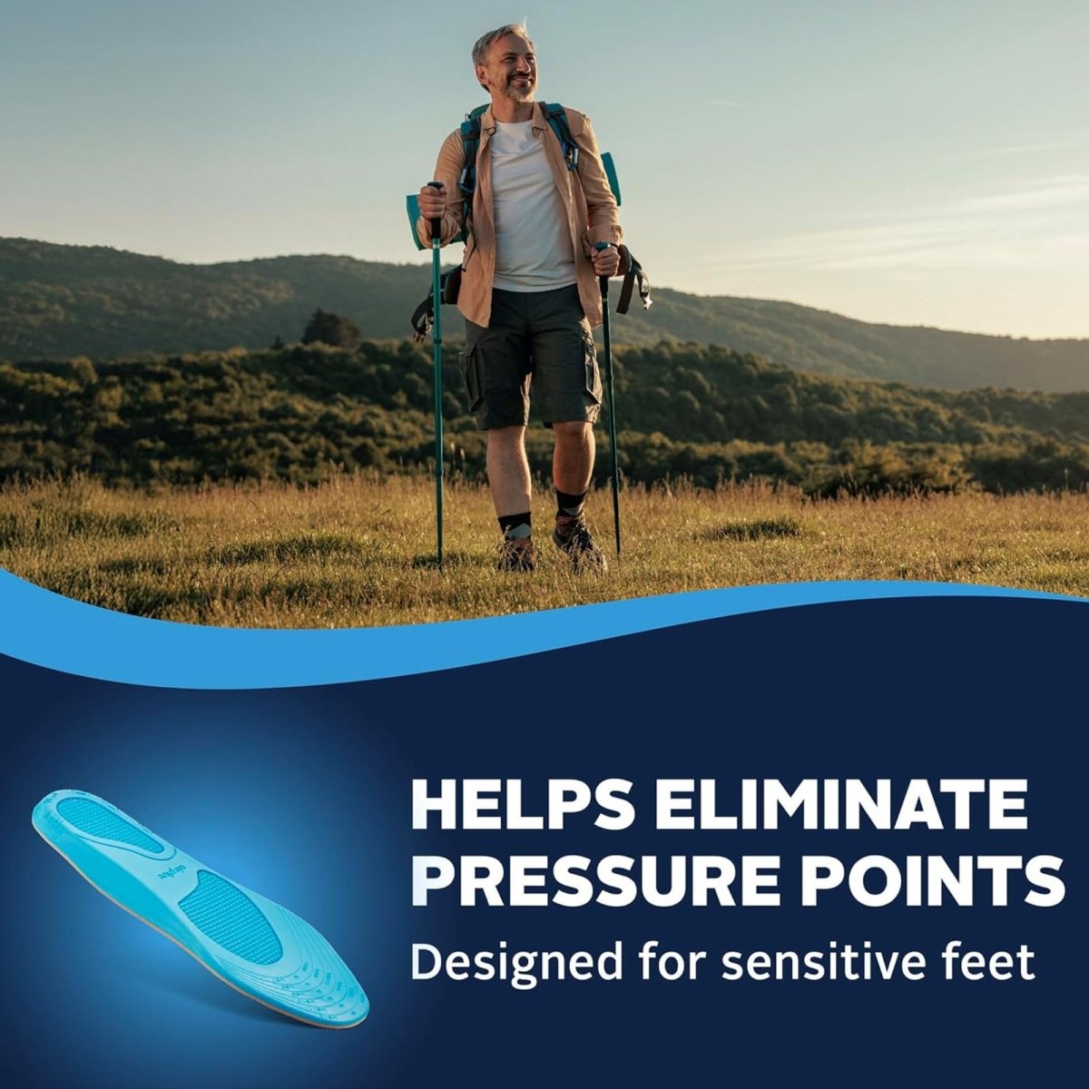 Airplus Diabetic Insoles for Sensitive Feet, Men's 7 - 13, 1 Pair - Forza Sports