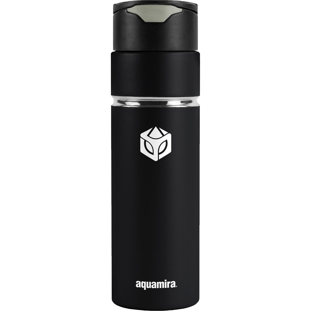 Aquamira 24 oz. Shift Stainless Steel Filter Water Bottle - Black