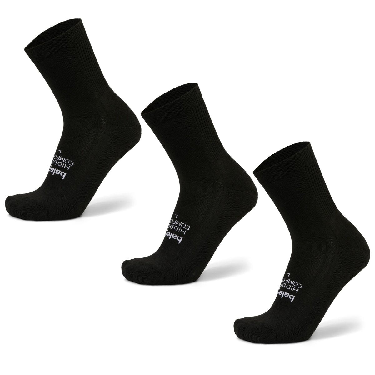 Balega Hidden Comfort Mini Crew Socks, Black, 3 Pack - Forza Sports