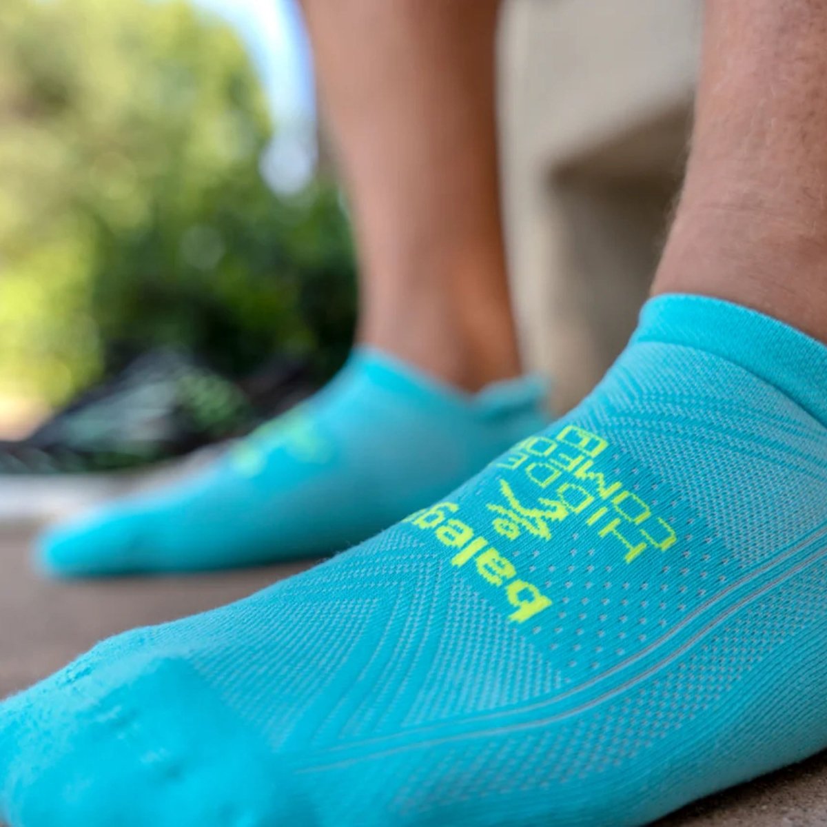 Balega Hidden Comfort No Show Running Socks, Aqua/Skipper Blue - Forza Sports