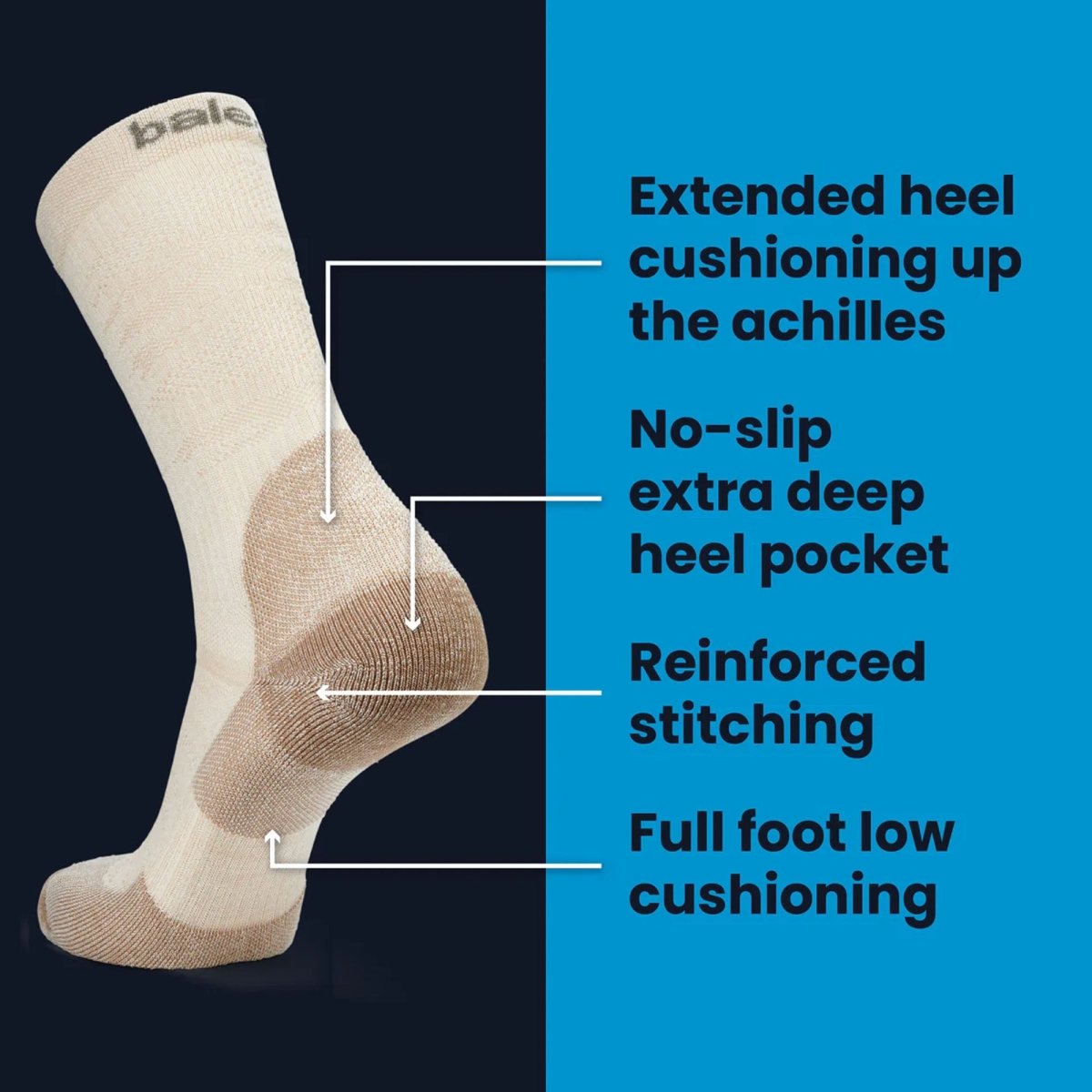 Balega Hike Crew Socks, Blue Spruce - Forza Sports
