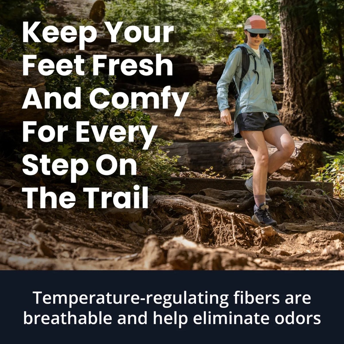 Balega Hike Performance Crew Socks, Fathom Blue - Forza Sports