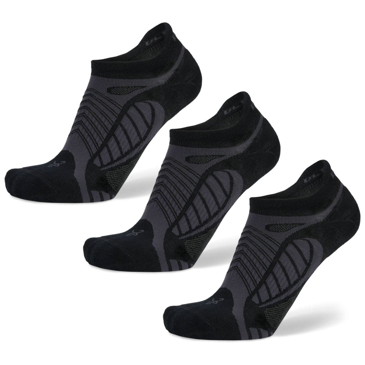 Balega Ultraglide No Show Socks, Black, 3 Pack - Forza Sports