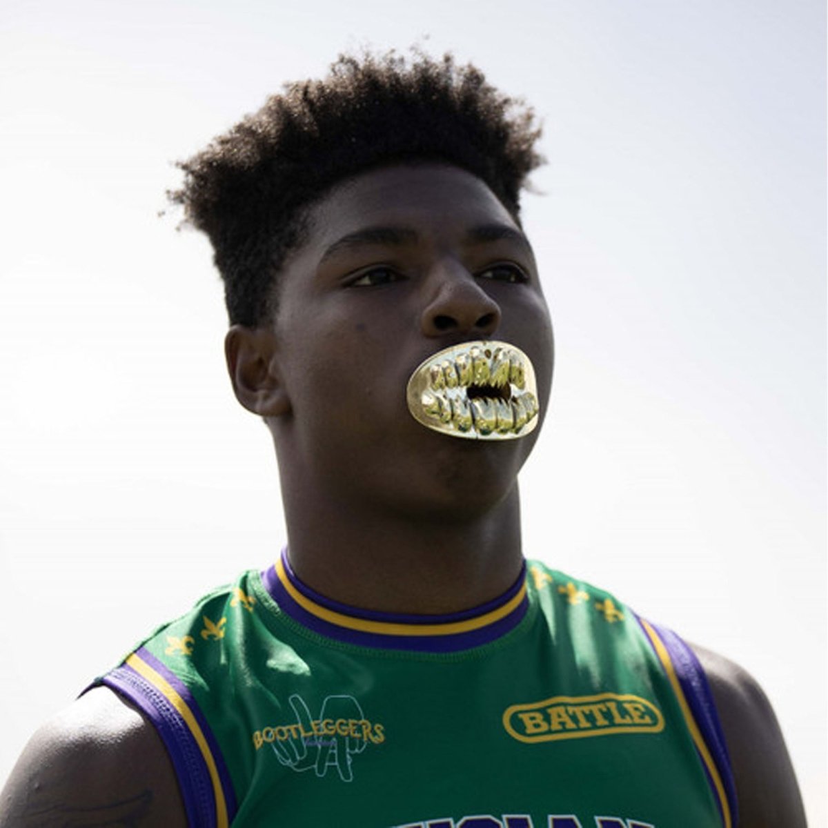 Battle Sports " 3D Jaws " Oxygen Football Mouthguard - Gold - Forza Sports
