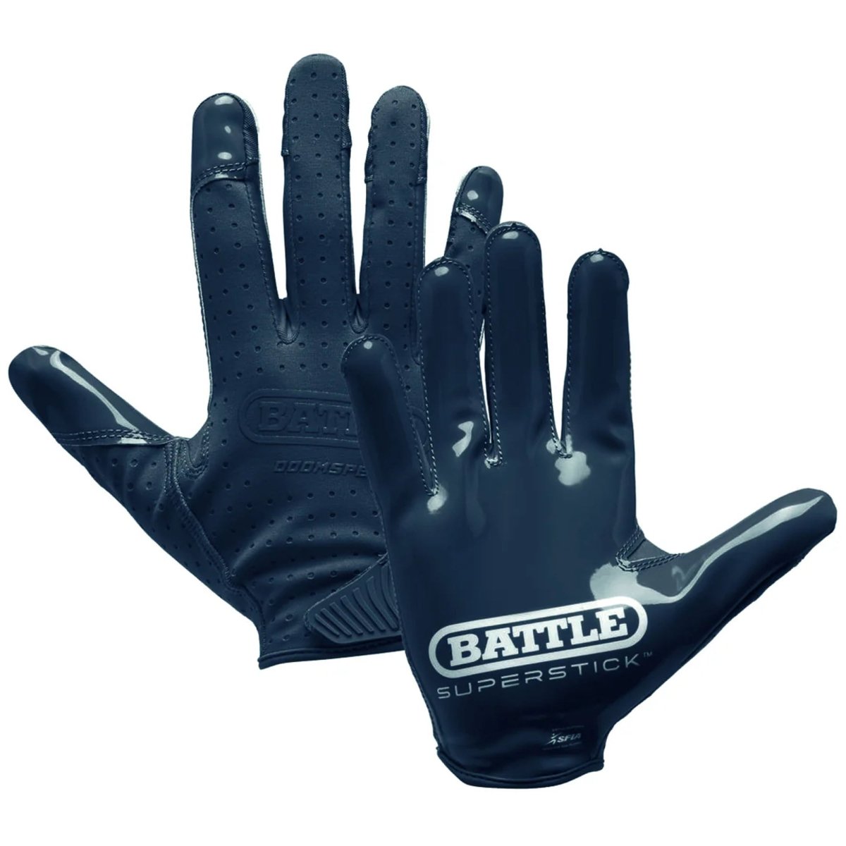 Battle Sports Youth Doom Speed Receiver Football Glove - Navy - Forza Sports