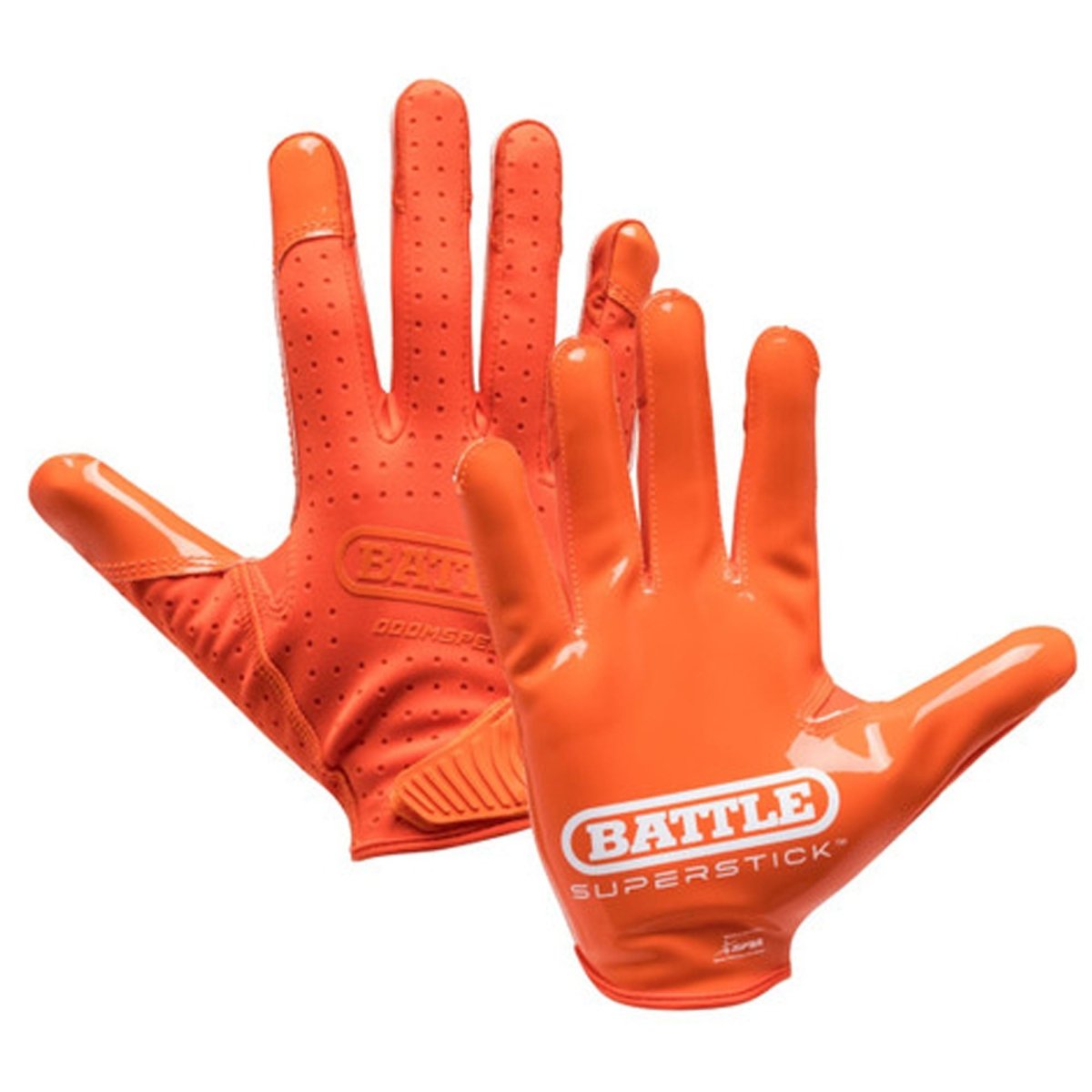 Battle Sports Adult Doom Speed Receiver Football Glove - Orange - Forza Sports