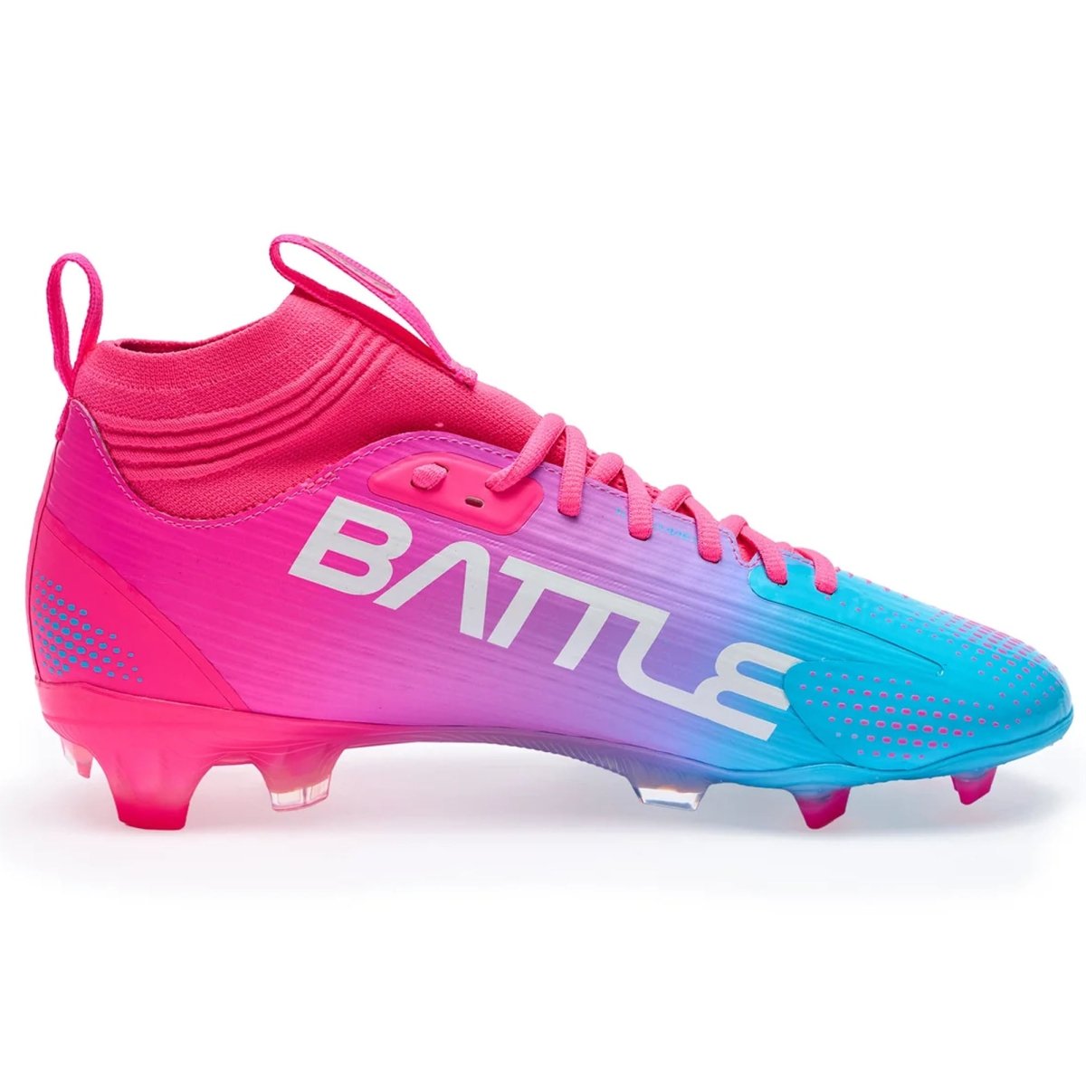 Battle Sports AstroFly Fade Football Cleats, Neon Pink/Laser Blue - Forza Sports