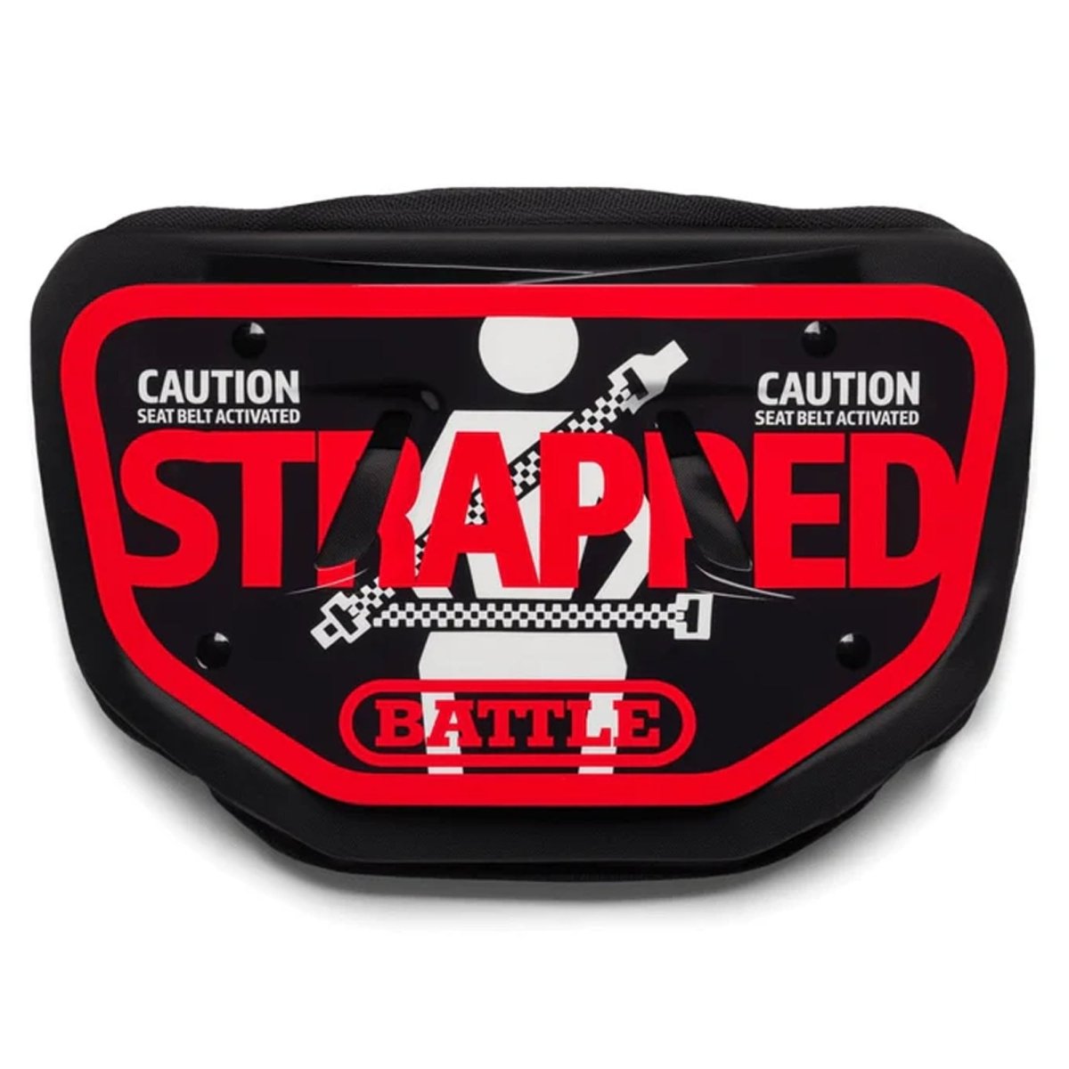 Battle Sports Adult "Strapped" Football Back Plate, Black and Red - Forza Sports