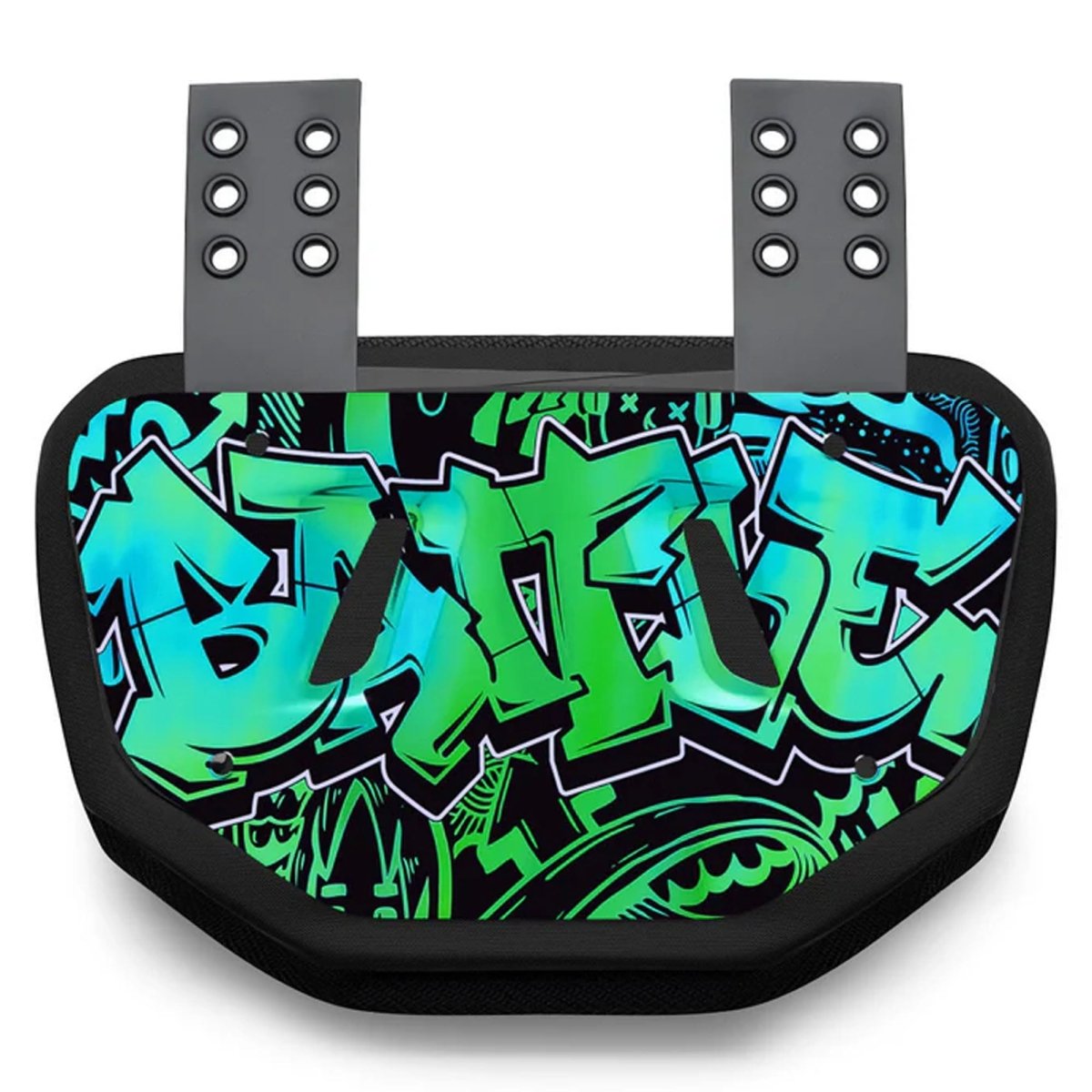 Battle Sports " Iridescent Graffiti " Chrome Football Back Plate - Forza Sports