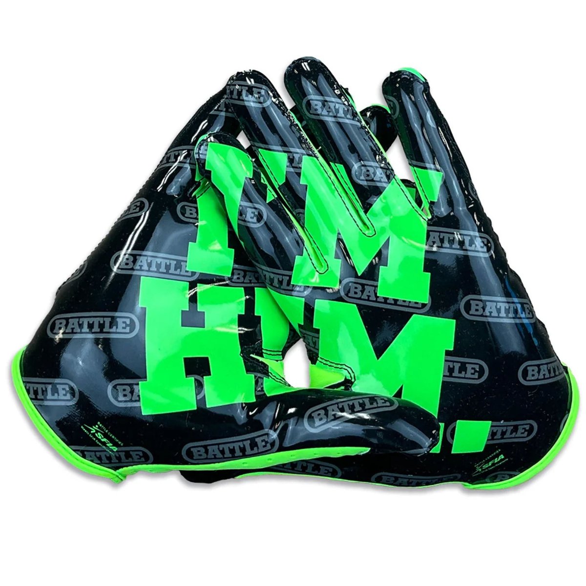 Battle Sports Adult "I'M HIM" Doom Speed Receiver Football Gloves - Forza Sports