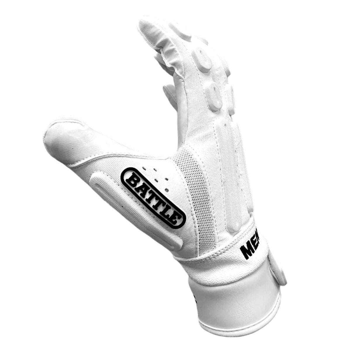 Battle Sports Menace Lineman Glove, White/White - Forza Sports