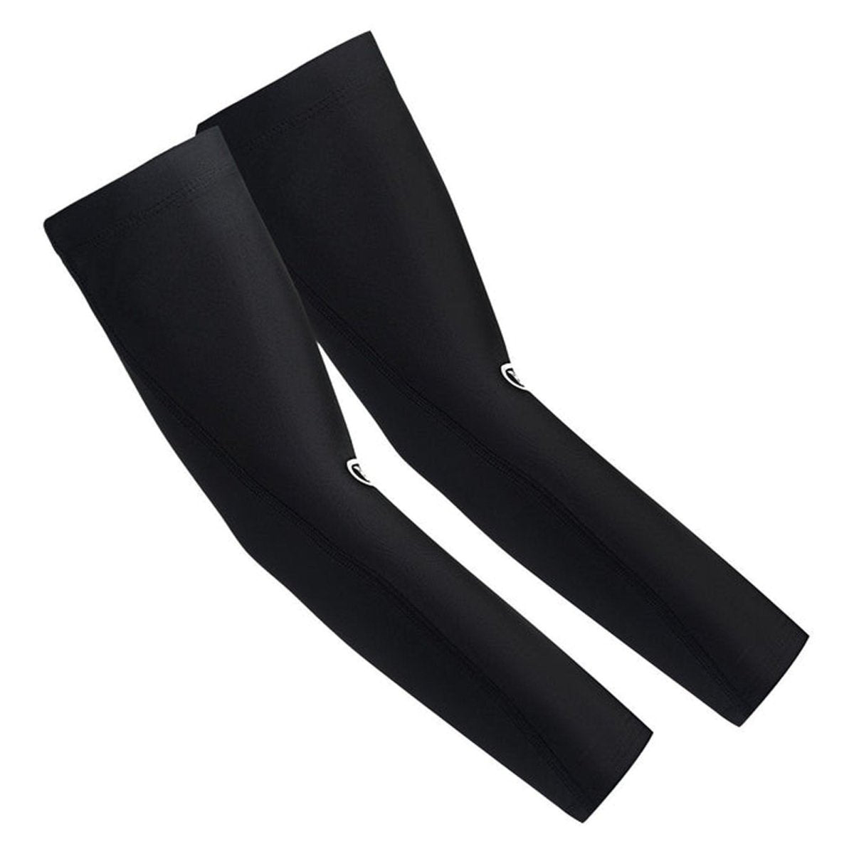 Pair of black football full arm sleeves on a white background