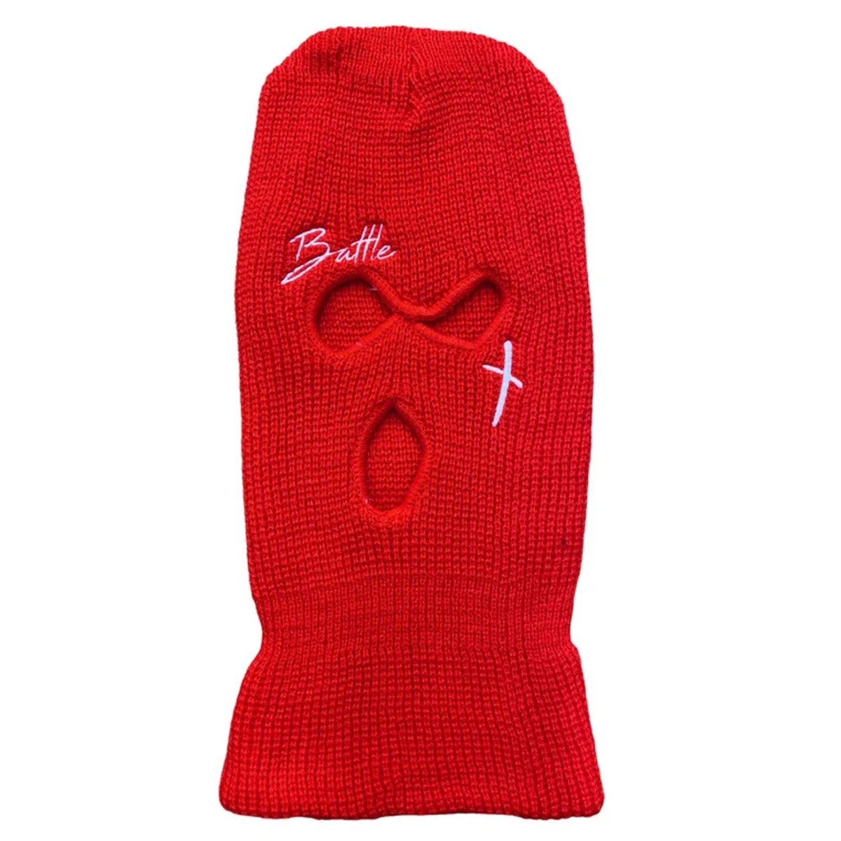 Battle Sports Ski Mask 2.0, Red with White Logo, One Size - Forza Sports