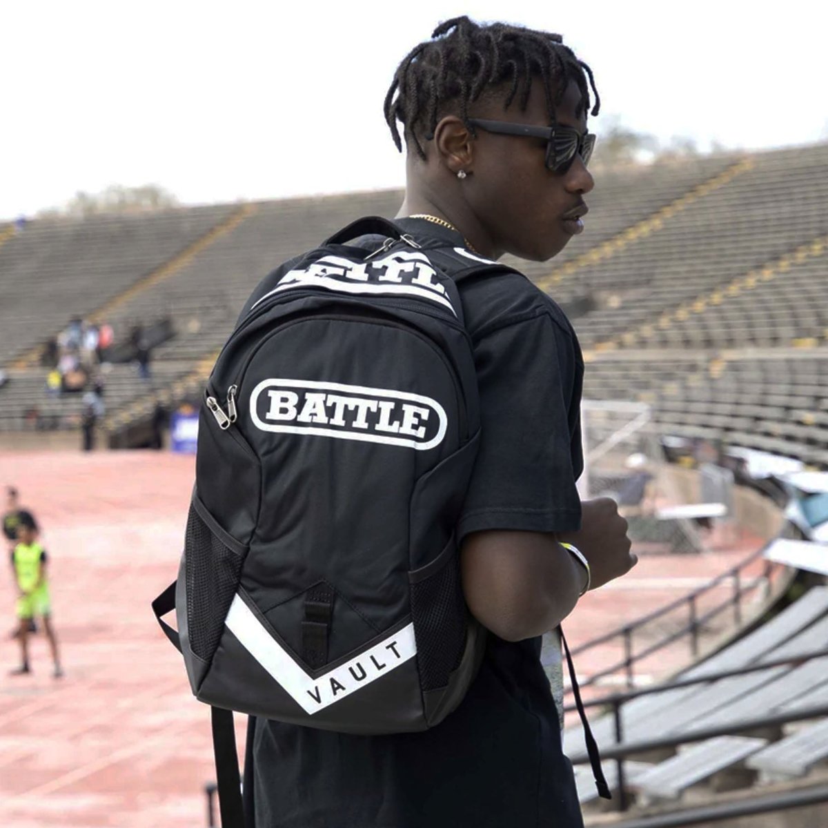 Battle Sports Vault Backpack - Black with Black Logo - Forza Sports