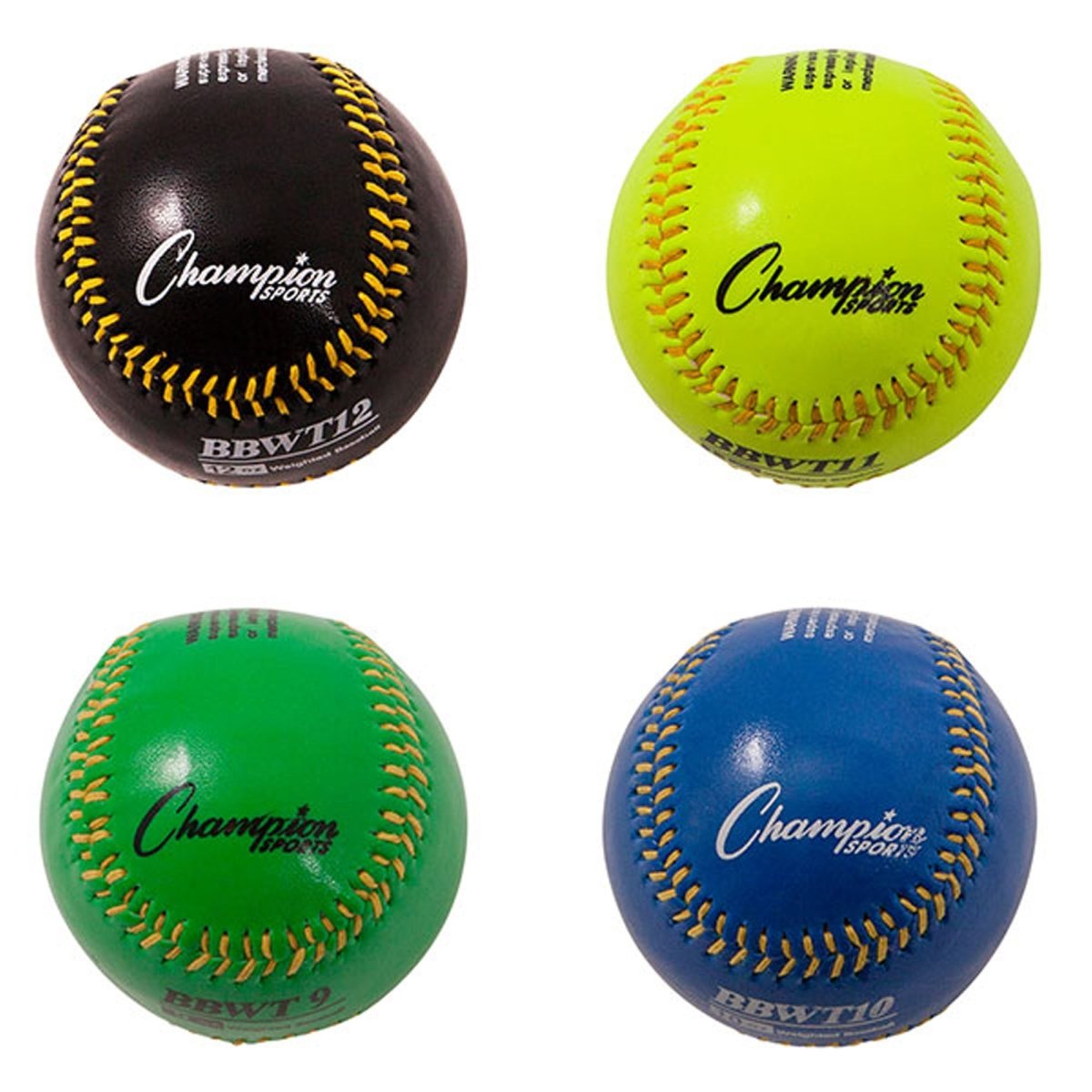 Champion Sports - Weighted Training Baseballs - Set of 4 - Forza Sports