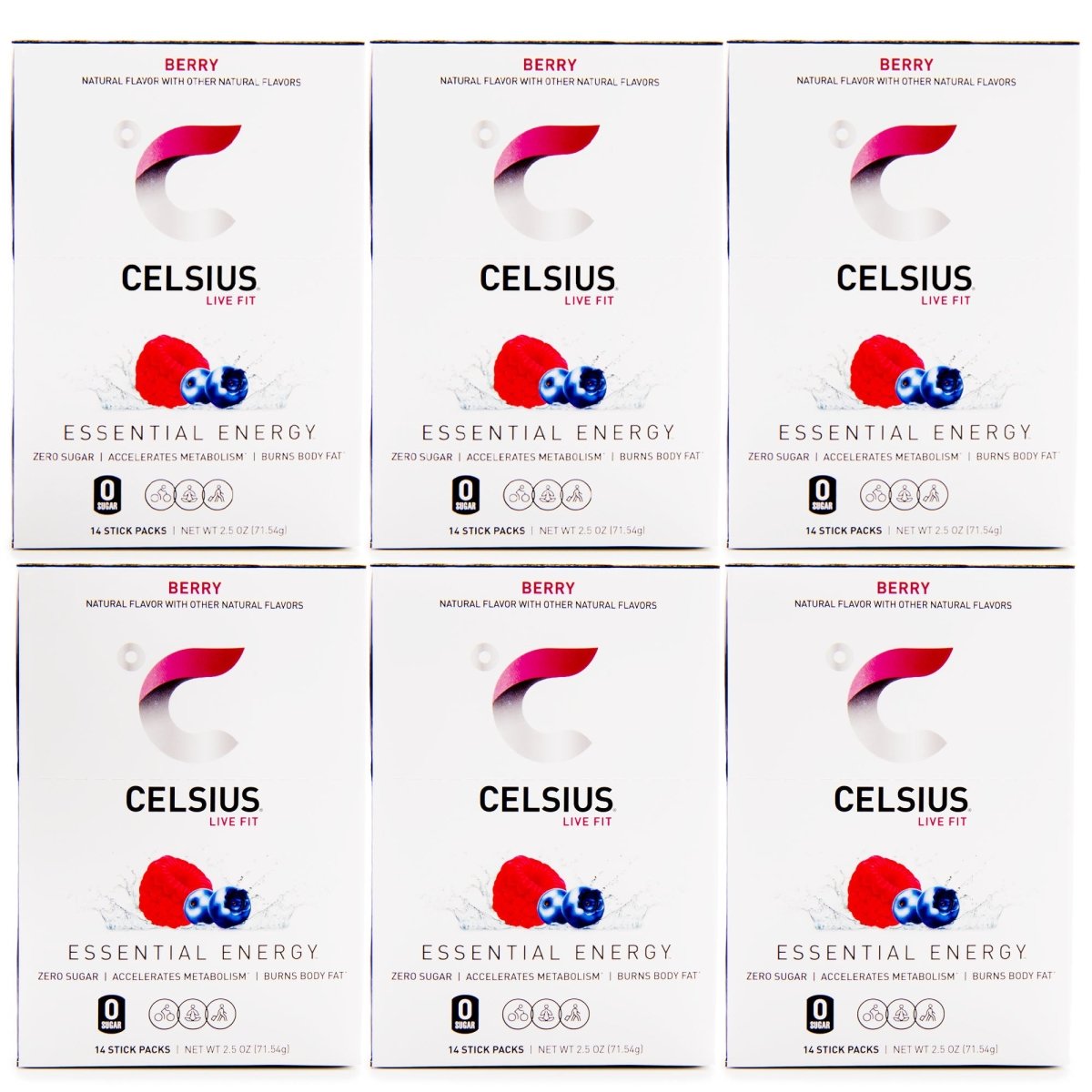 Celsius On - The - Go Zero Sugar Powder Stick Drink Mix 6 Pack - Forza Sports
