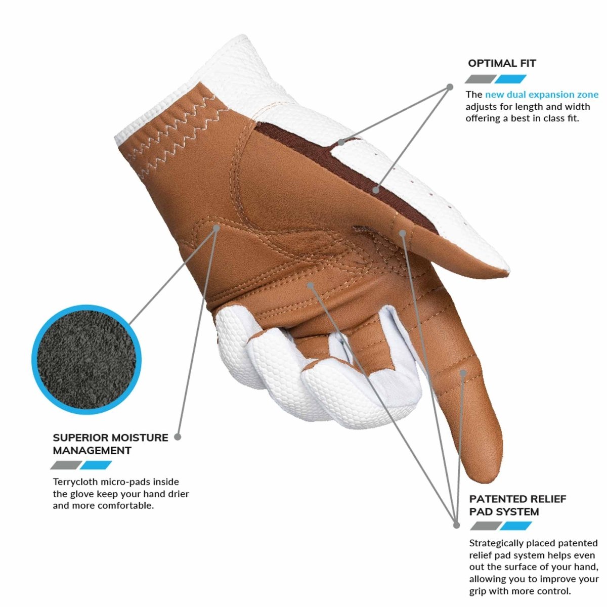 Bionic Gloves Women's RelaxGrip 2.0 DX Golf - Right - Caramel - Forza Sports