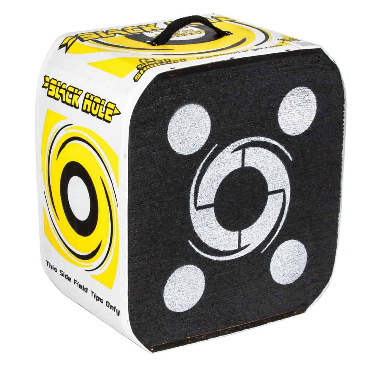 Archery target box with 'Black Hole' branding on a white background