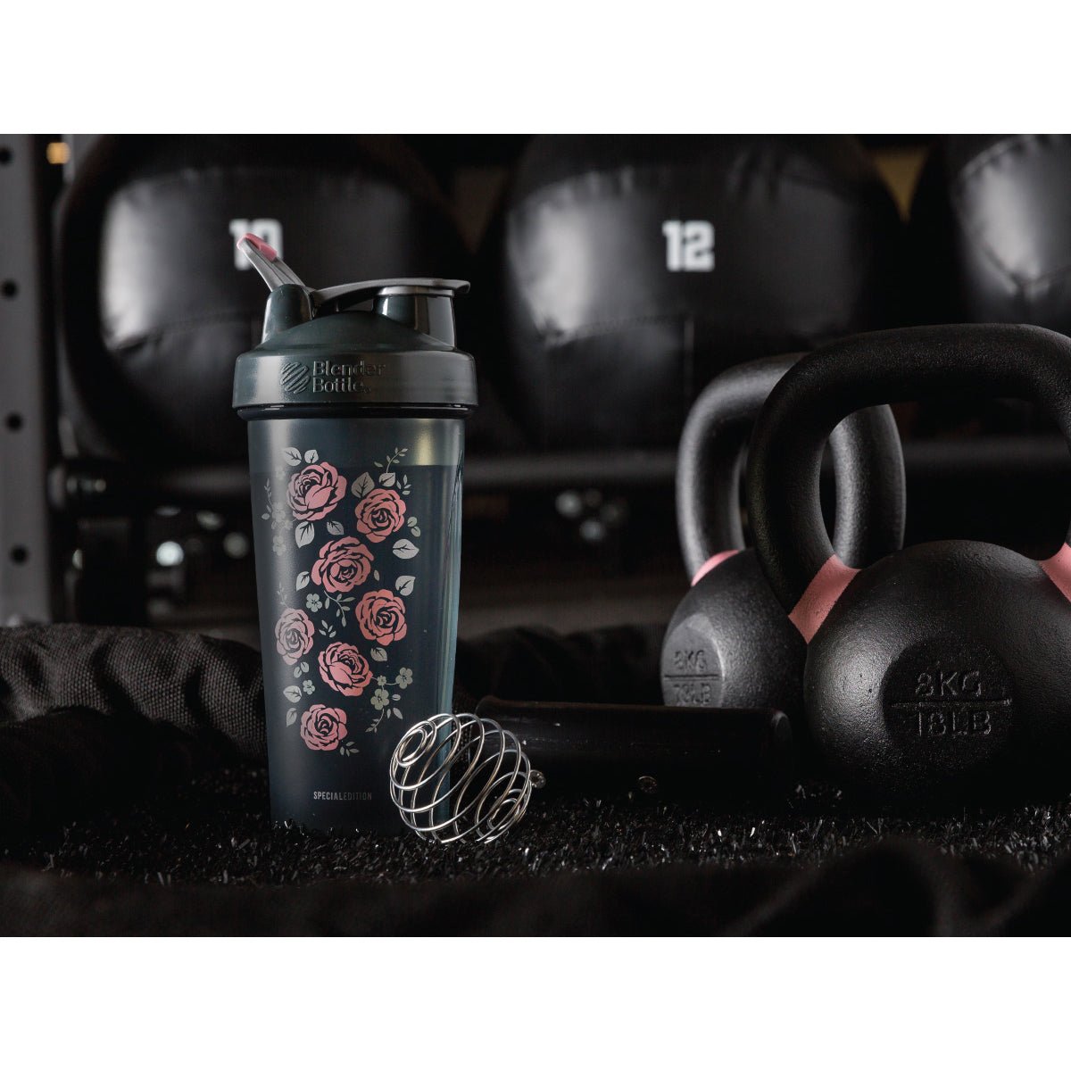 Blender Bottle Special Edition 28 oz. Shaker with Loop Top - Roses - Forza Sports
