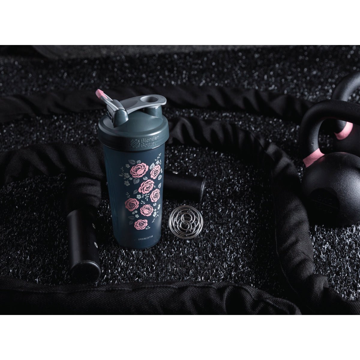 Blender Bottle Special Edition 28 oz. Shaker with Loop Top - Roses - Forza Sports