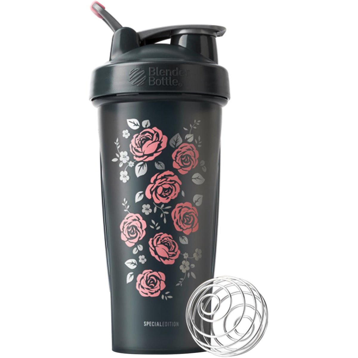Blender Bottle Special Edition 28 oz. Shaker with Loop Top - Roses - Forza Sports