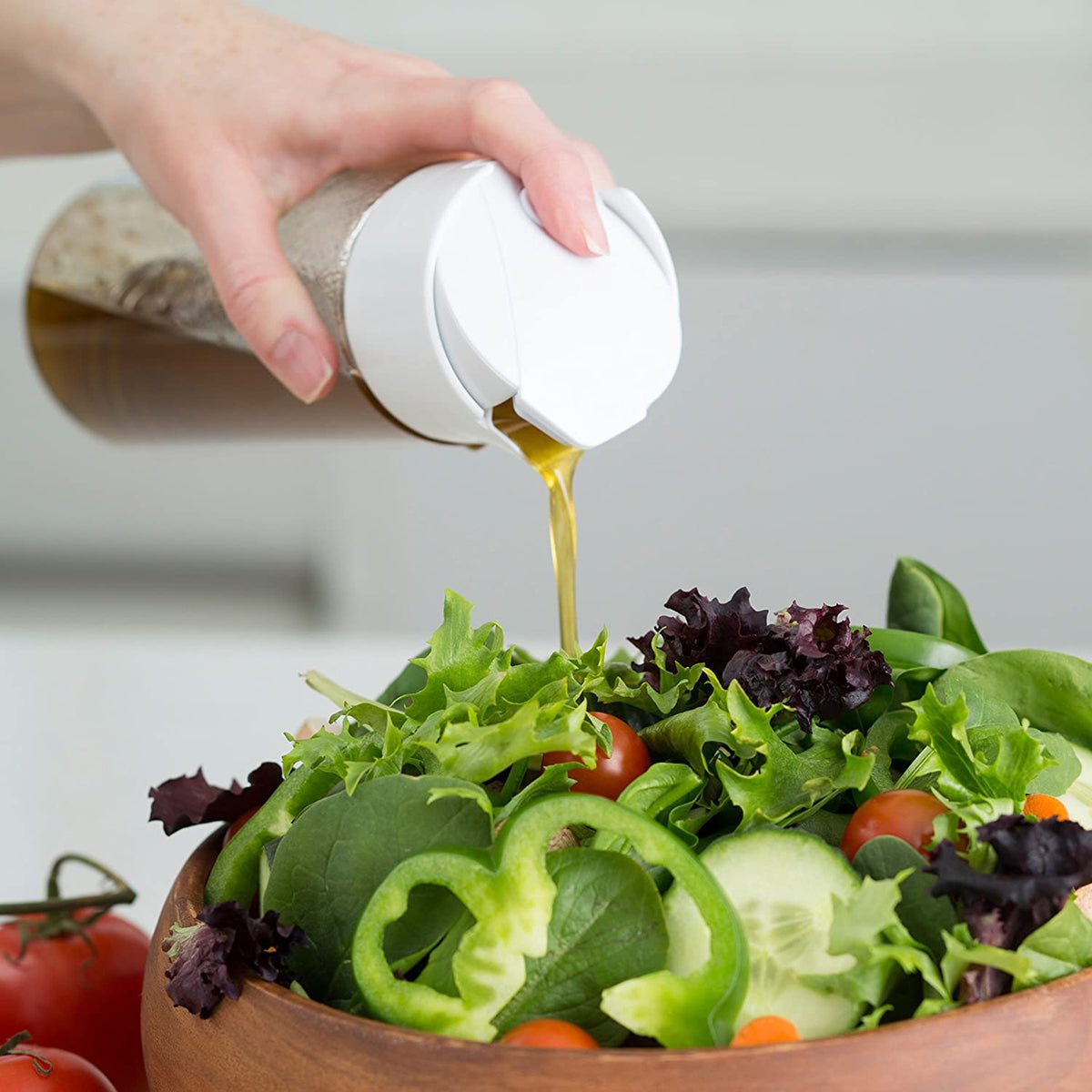 Whiskware Glass Salad Dressing Shaker with BlenderBall Wire Whisk - White/Red - Forza Sports