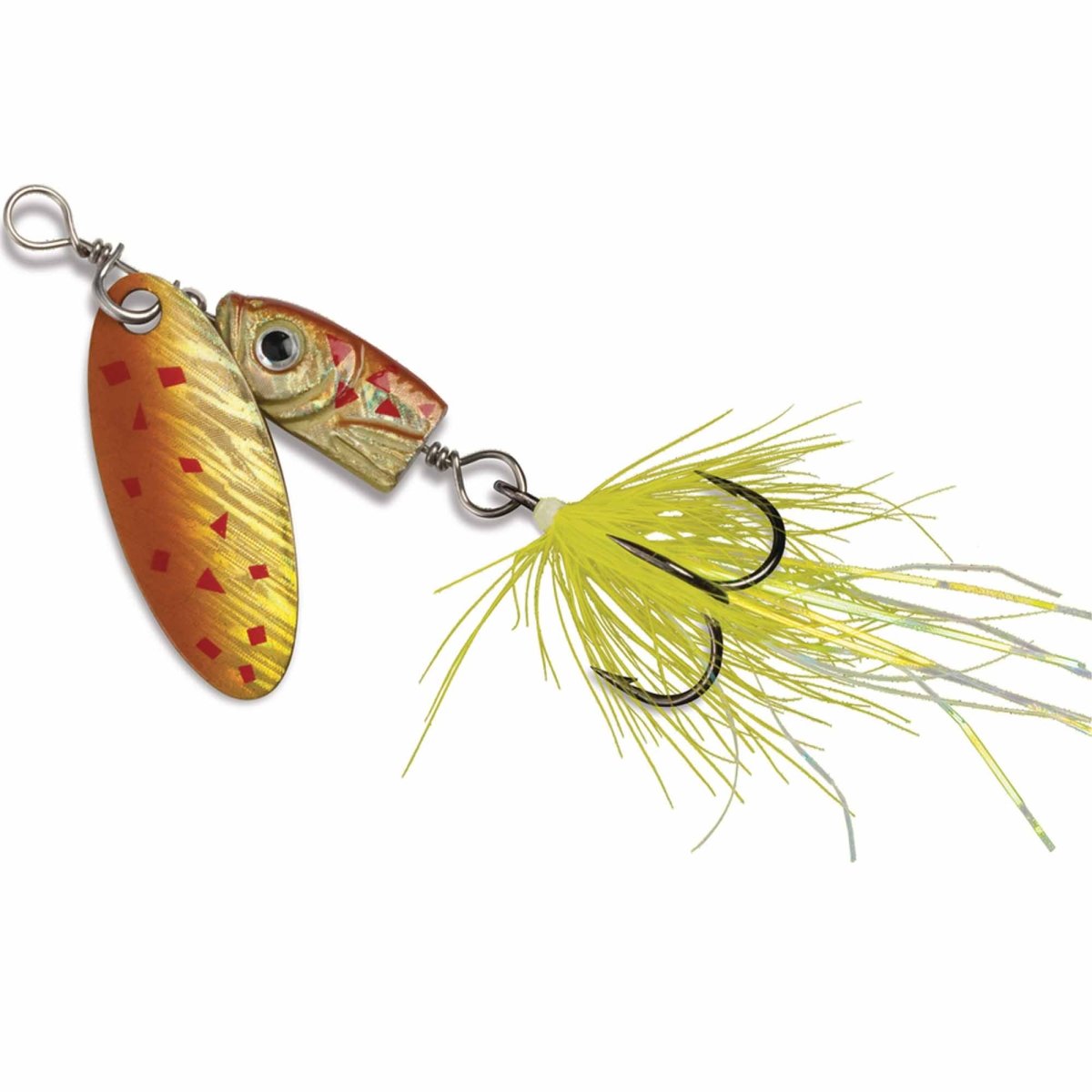 Blue Fox Flash Spinner, 1/8 oz, Black/Chartreuse, Fishing Lure - Forza Sports
