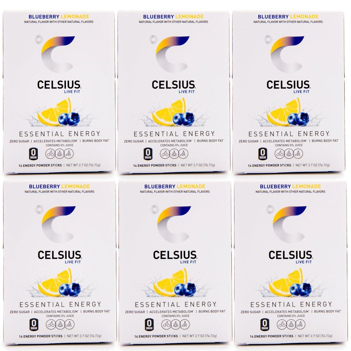 Celsius On - The - Go Zero Sugar Powder Stick Drink Mix 6 Pack - Forza Sports