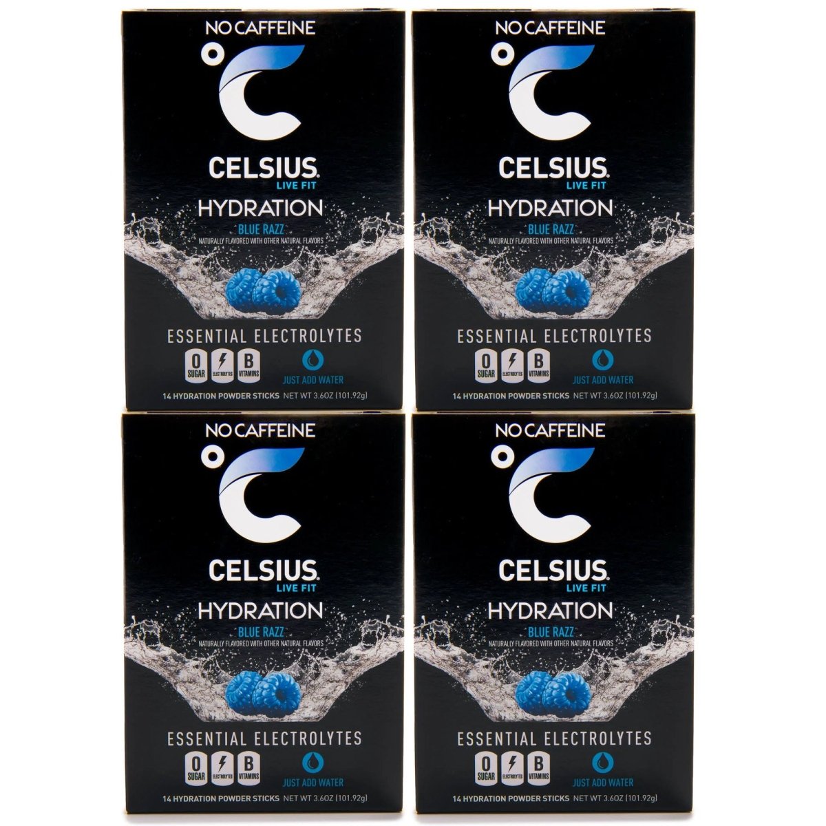Celsius Hydration Sugar Free Electrolyte Drink Mix 4 Pack - Forza Sports