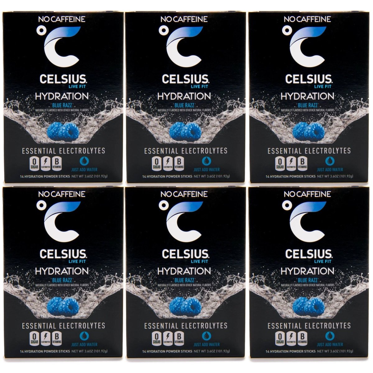 Celsius Hydration Sugar Free Electrolyte Drink Mix 6 Pack - Forza Sports