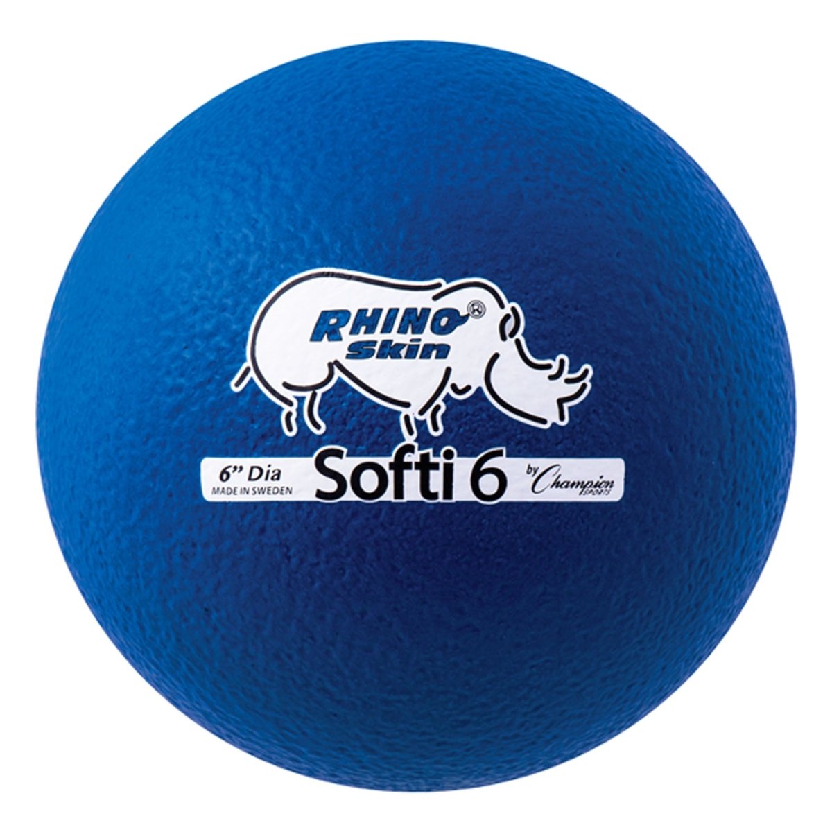 Champion Sports 6" Rhino Skin Low Bounce Softi Foam Ball - Blue - Forza Sports