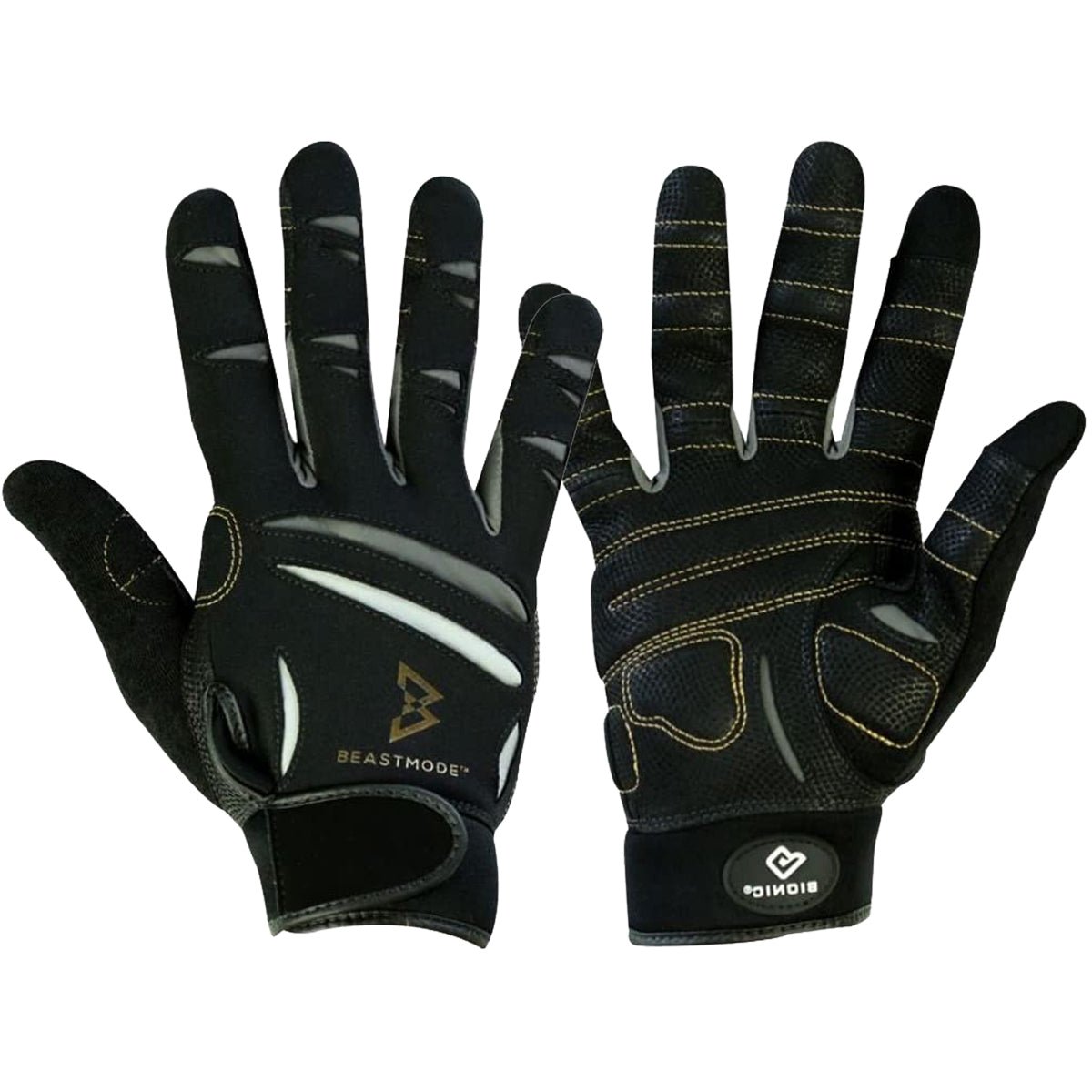 Bionic Men's BeastMode Full Finger Fitness Gloves - Black - Forza Sports