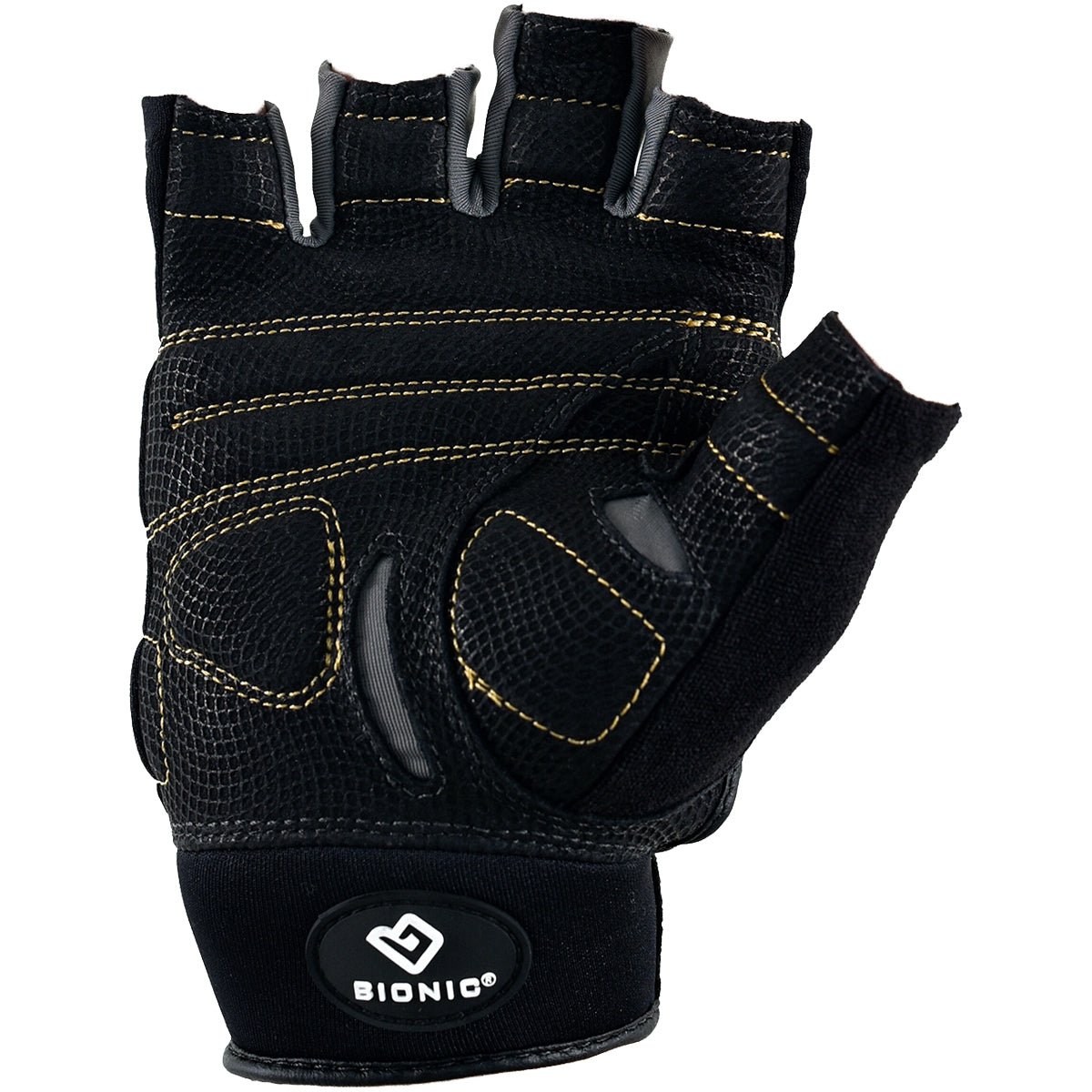 Bionic Men's BeastMode Fingerless Fitness Gloves - Black - Forza Sports