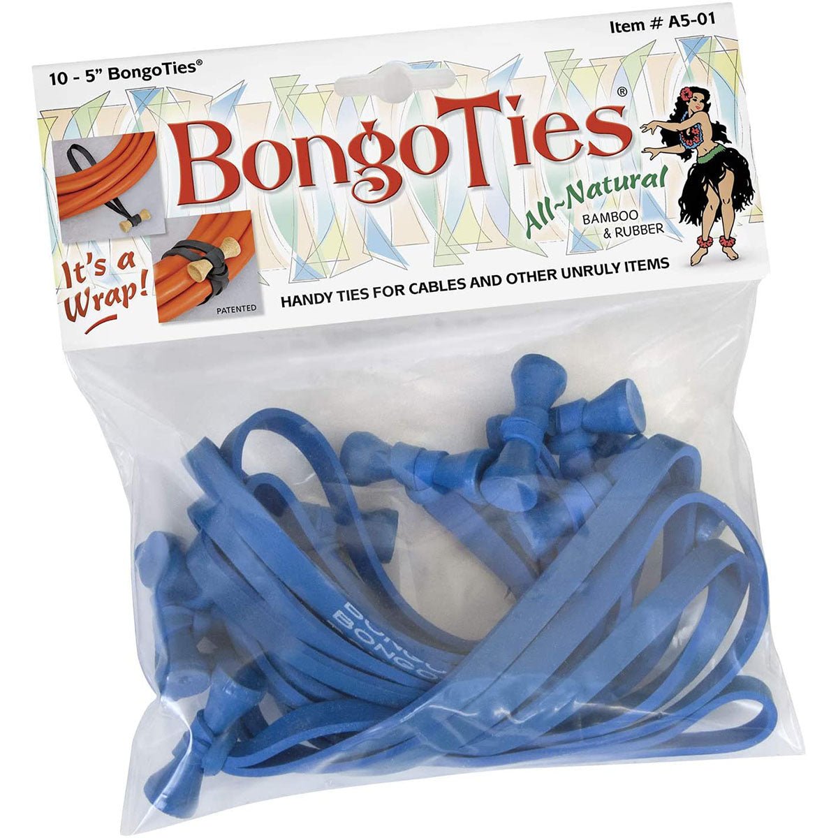 BongoTies All - Natural Reusable Cable Tie Wraps 10 - Pack - Forza Sports