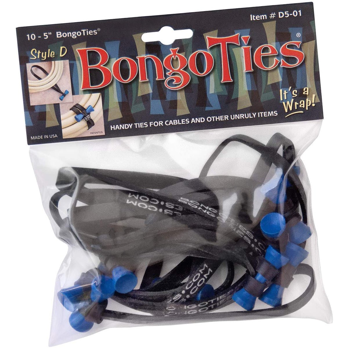 BongoTies All - Natural Reusable Cable Tie Wraps 10 - Pack - Forza Sports