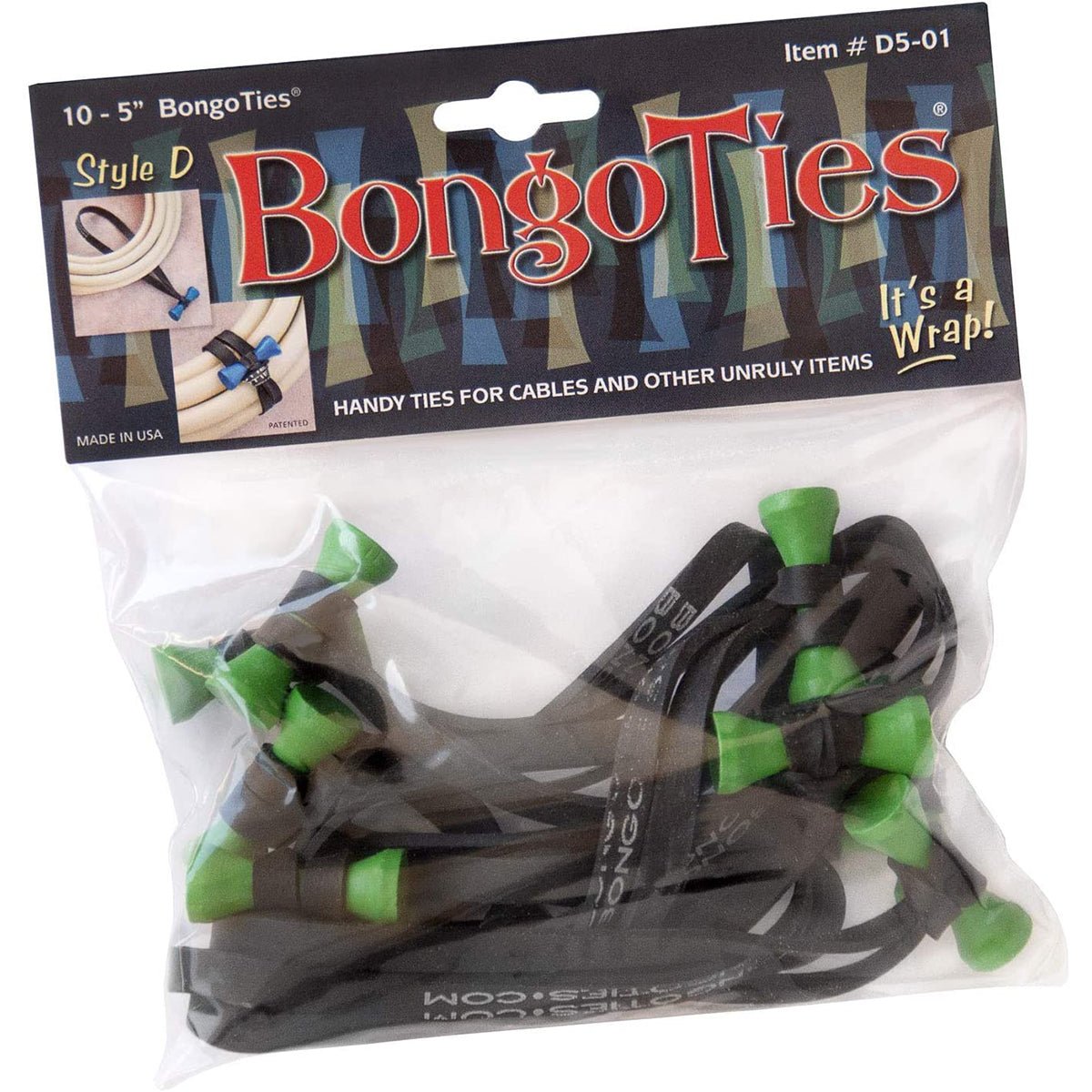 BongoTies All - Natural Reusable Cable Tie Wraps 10 - Pack - Forza Sports