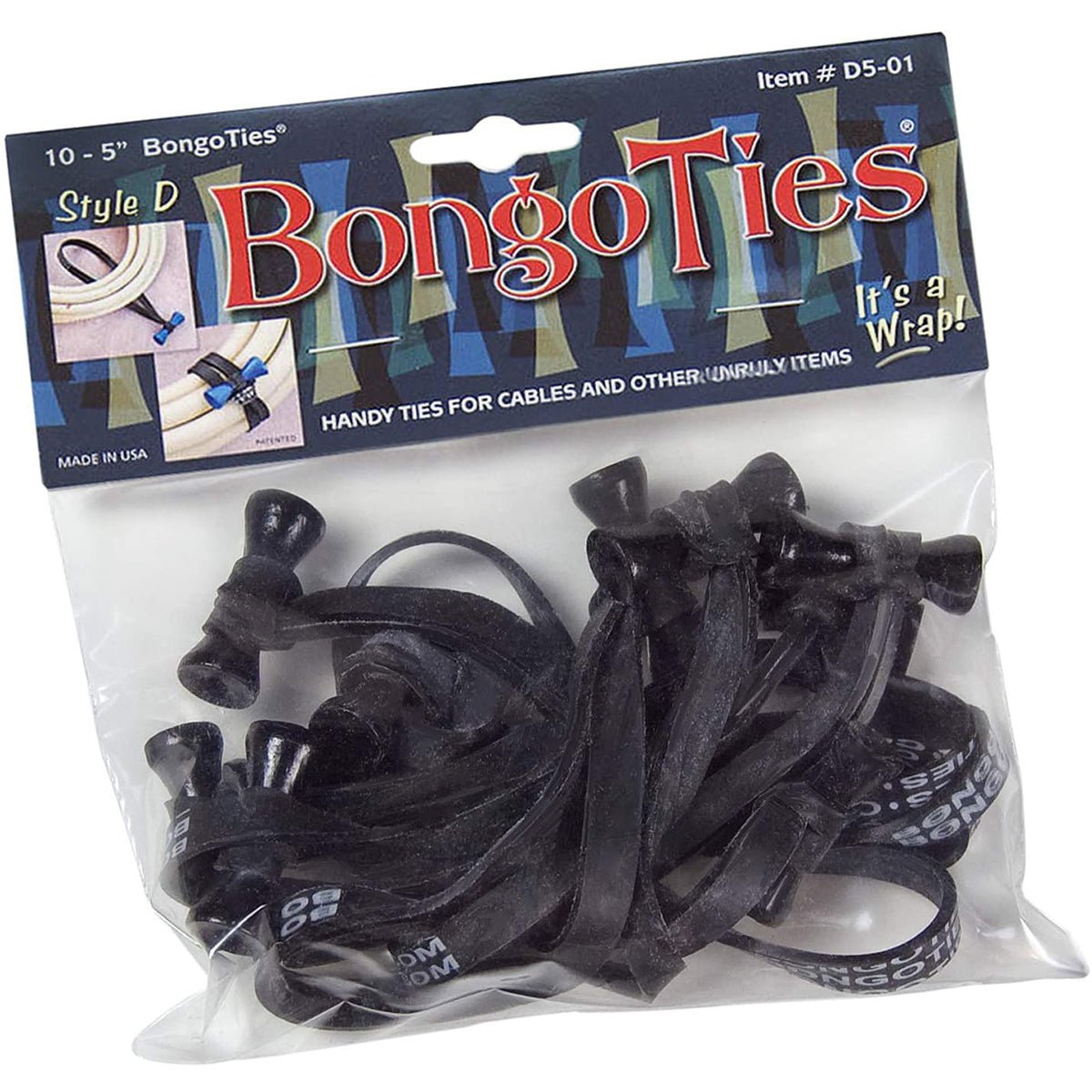 BongoTies All - Natural Reusable Cable Tie Wraps 10 - Pack - Forza Sports