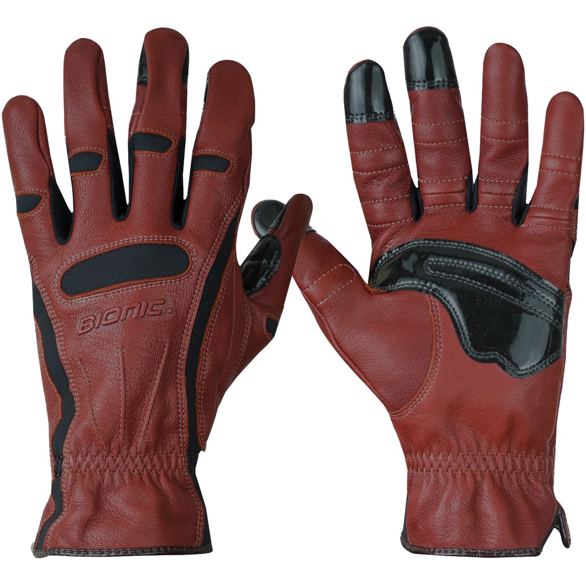 Bionic Men's Tough Pro Natural Fit Gardening and Outdoor Work Gloves - Brown - Forza Sports