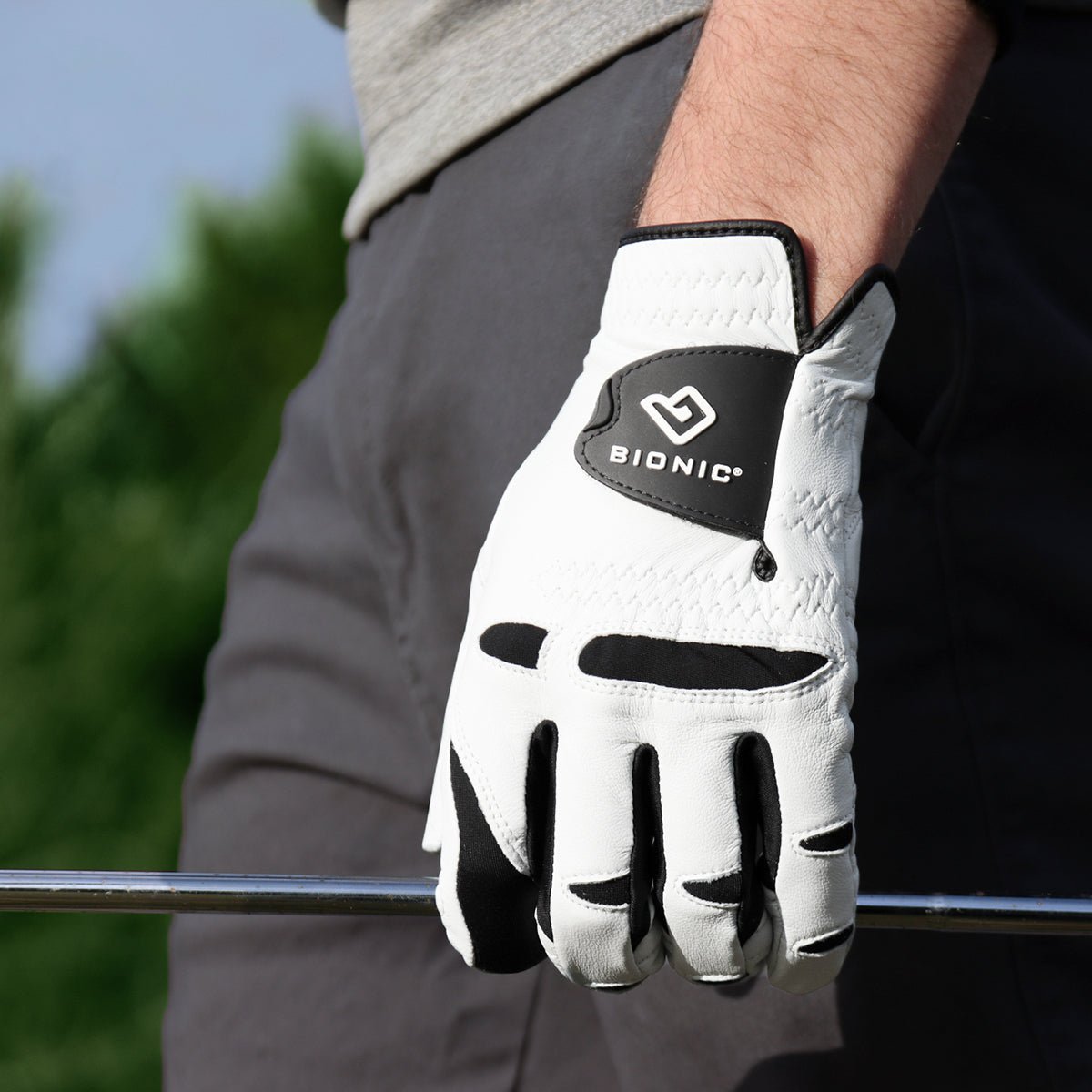 Bionic Men's Left Hand Stable Grip 2.0 Dual Expansion Zone Golf Glove - White - Forza Sports