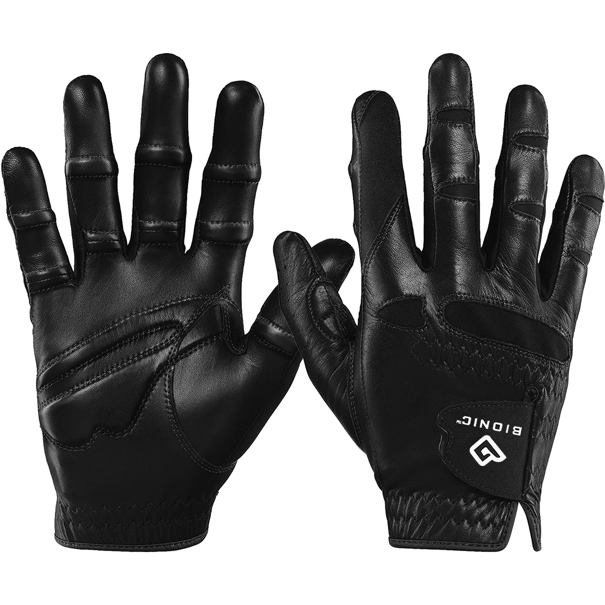 Bionic Men's Right Hand Stable Grip 2.0 Dual Expansion Zone Golf Glove - Black Bionic