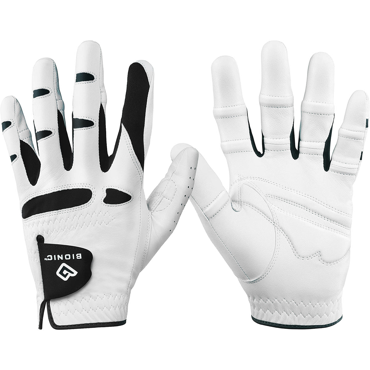 Bionic Men's StableGrip Natural Fit Left Hand Golf Glove - White/Black - Forza Sports